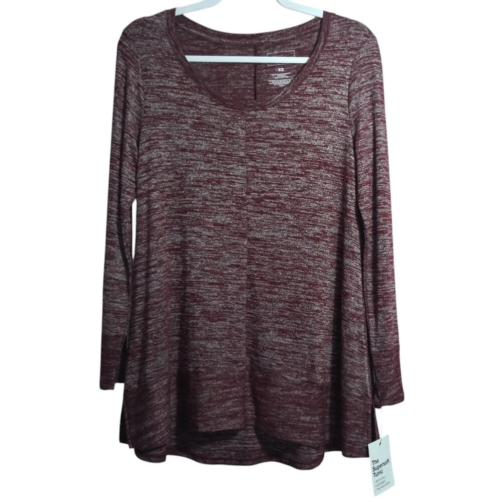 Sonoma Super Soft Tunic Maroon Mood Long Sleeve Size XS